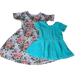 Little & Lovely Floral Twirl Dress & Small Shop Dress Bundle (3T-5T)